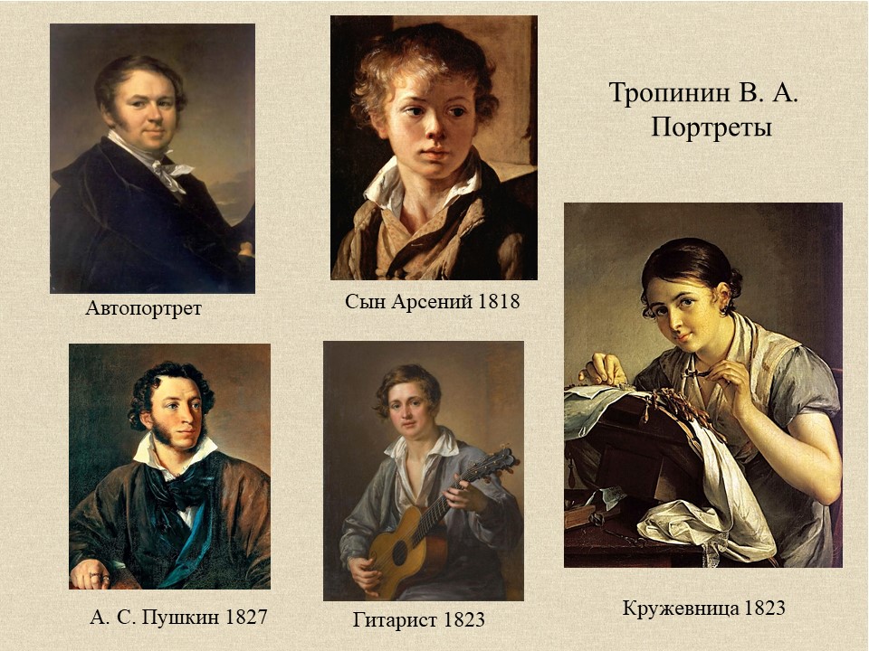 Тропинин В.А.Картины с названиями